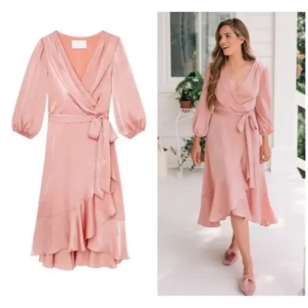 Gal Meets Glam Blush Pink Jenifer Midi Dress